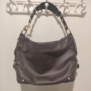 EUC Coach Carly brown leather hobo shoulder bag